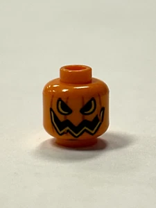 Lego Zucca Arancione Jack O' Lanterna Minifigure Testa Halloween - Foto 1 di 1