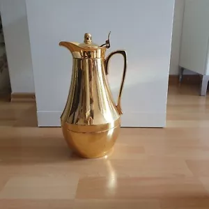Alfi Thermoskanne 185 Saphier Isolierkanne ✨️ Vintage echt vergoldete ✨️ 1 Liter - Bild 1 von 6