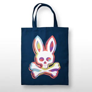 Happy Easter Day Bone Rabbit Tote Bag Funny Birthday Party Graphic USA Gift - Picture 1 of 5