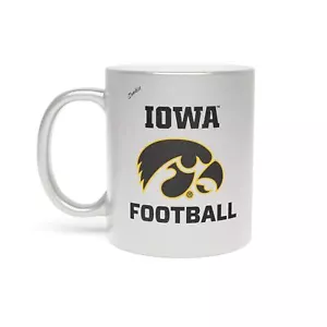 Taza Metálica Iowa Hawkeyes FÚTBOL (Plata) - Imagen 1 de 5