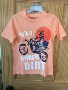 New Oshkosh Dirt Bike Boys Shirt Top Coral many sizes - Picture 1 of 1