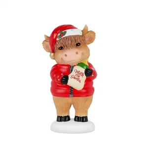 NUOVO LED Mucca "Latte per Babbo Natale" Soffiaggio Stampo Decorazione Natalizia Home Depot 2025-10in - Foto 1 di 8