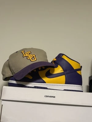 Boné chapéu LSU Tigers anos 90 vintage com alça para trás coleção capitães usado estado - Imagem 1 de 4