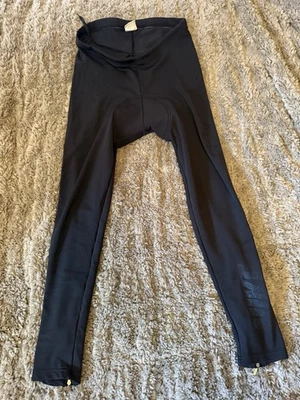 Pantalones de ciclismo de motociclista años 80 vintage negros NIKE Spandex grandes hechos en EE. UU. acolchados Foto 1 de 4