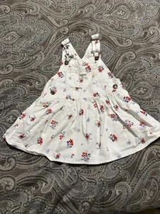 Vestido OshKosh B’Gosh Niñas Pequeñas’ Estampado Floral Blanco Rojo Azul Talla 2T - Imagen 1 de 3