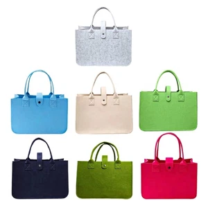 Practical Felt Handbag Lightweight Felt Bag Spacious Interior for Daily Use - Picture 1 of 15