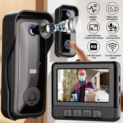 Video Doorbell Camera Wireless Door Bell with Chime Ringer, Smart Front Door Cam - Image 1 of 4