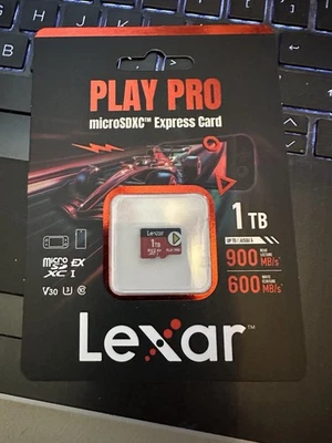🎮Lexar 1TB PLAY PRO microSD Express Card Swtich 2 UHS-I SDXC 900/600 MB/s🎮 - Image 1 of 2