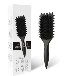 Curl Defining Brush – Premium Boar Bristle Detangling Brush for Curly Hair - Picture 1 of 14
