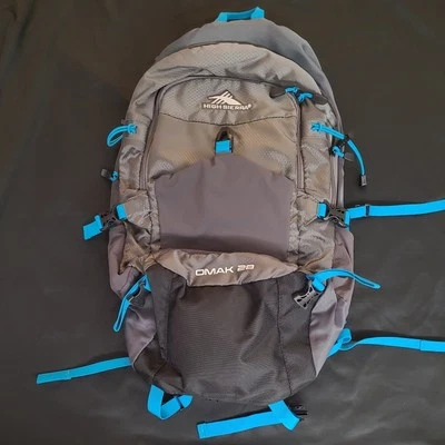 Paquete de marco de carga frontal High Sierra Omak 28 senderismo camping gris azul Foto 1 de 2