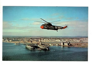 Helicopter Quonset Point Navel Air Station Rhode Island Vintage Postcard RI - Picture 1 of 2