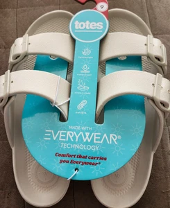 Totes Everywear Damengröße 9 WEISS Pantoletten Sandalen bequem & täglicher Versand! - Bild 1 von 4