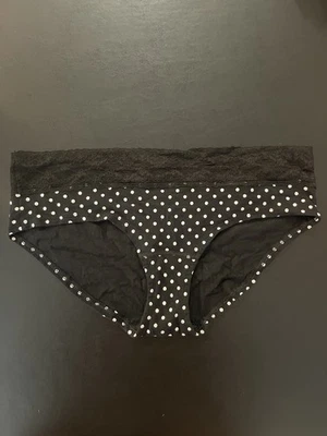 Bragas descaradas Victoria's Secret para mujer con ribete de encaje lunares talla L Foto 1 de 4