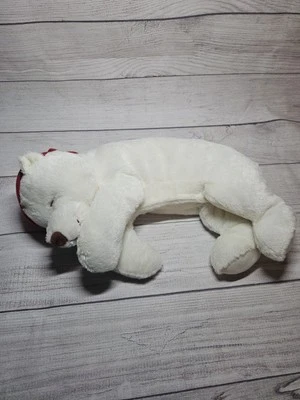 Avon Sleeping Christmas Polar Bear - 2007 - 15” x 8” - con bolsa de bolsillo Foto 1 de 4