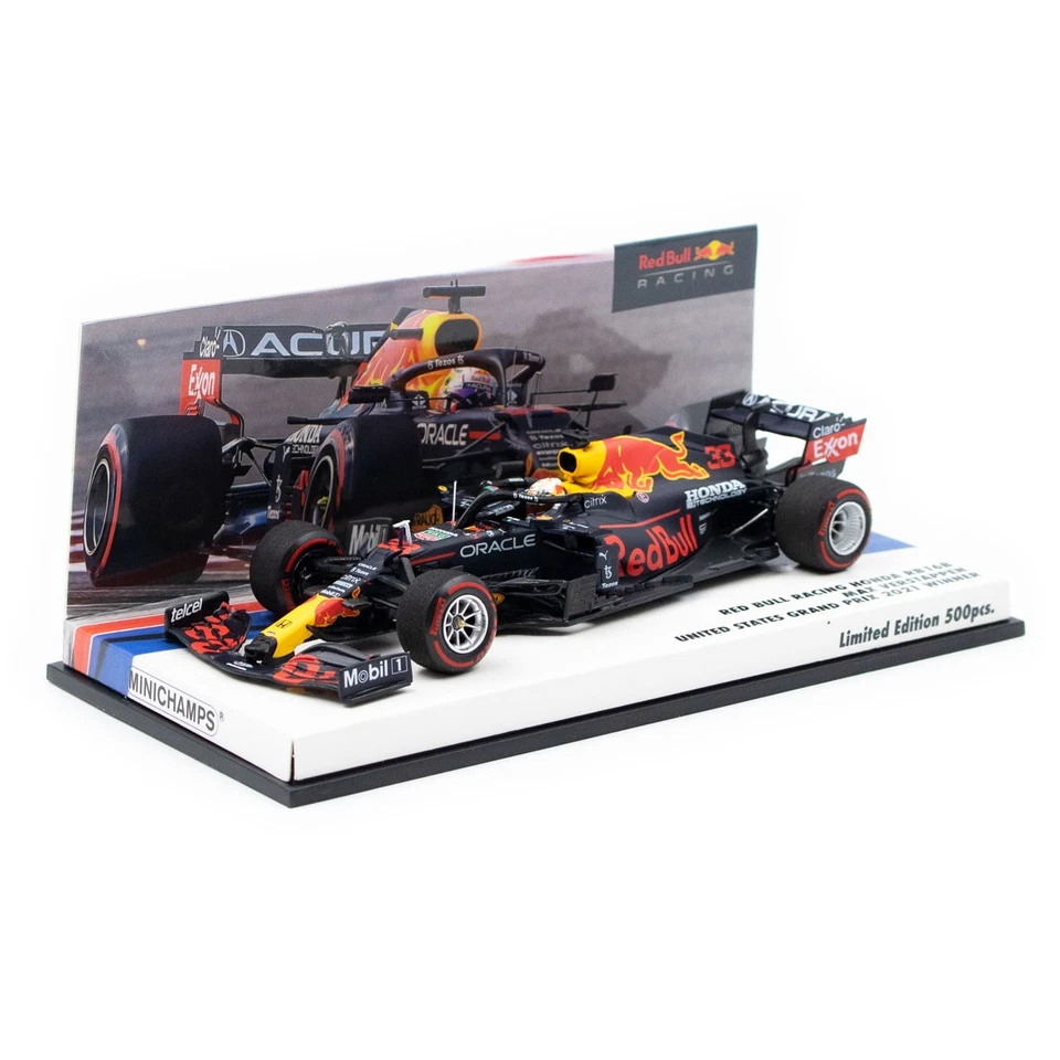 MINICHAMPS 1 43 RED BULL HONDA RB16B M. VERSTAPPEN WINNER USA GP 2021 500 PCS