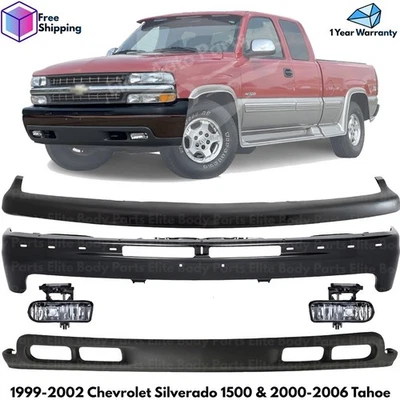 Front Bumper Primed Kit For 1999-2002 Chevrolet Silverado 1500 & 2000-2006 Tahoe Foto 1 de 4