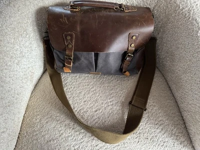 BOLSO BANDOLERA MENSAJERO DE CUERO PARA PORTÁTIL DE LONA TIDING Foto 1 de 4