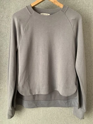 Sudadera ATHLETA Seasoft cuello redondo para mujer talla XS azul gris acogedora dobladillo redondo Foto 1 de 4