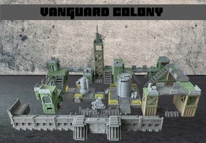 Sci-Fi Tabletop Terrain „Vanguard Colony“ 28 - 32mm Gebäude Zubehör Modular - Bild 1 von 46