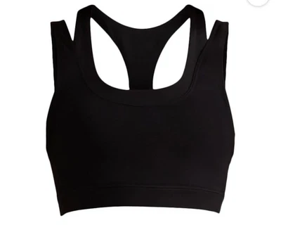 Avia Women’s Black Double Layer Mesh Sports Bra Size S 4-6 Racerback - Image 1 of 4