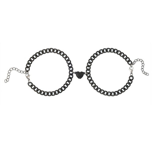 2 Pezzi Bracciale Metallo Braccialetto San Valentino Regalo Coppia Braccialetto Memoriale