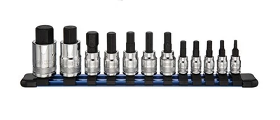 70108-12-Piece Metric Hex Bit Socket Set - Chrome Vanadium Sockets with S2 Al... - Image 1 of 4
