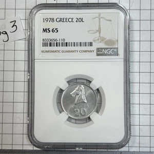 Grecia 1978 Twenty 20 Lepta - NGC MS65 - Imagen 1 de 7