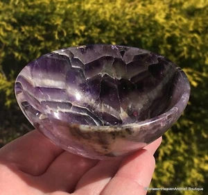 Tazón de amatista tazón de cristal tallado a mano tazón de piedras preciosas tazón curativo de 3 pulgadas - Imagen 1 de 4