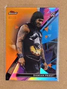 2021 WWE TOPPS FINEST DAMIAN PRIEST ORANGE REFRACTOR 07/25 SSP - Picture 1 of 2