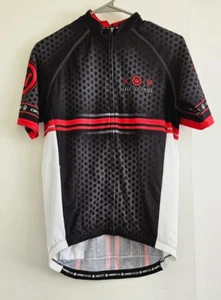 Canari Radtrikot Erwachsene Medium schwarz rot weiß durchgehender Reißverschluss Polyester - Bild 1 von 5