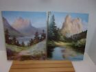 2 Lake View Prints By Dino Massaroni 1990 Not Framed 10" X8".  Very Good + Used