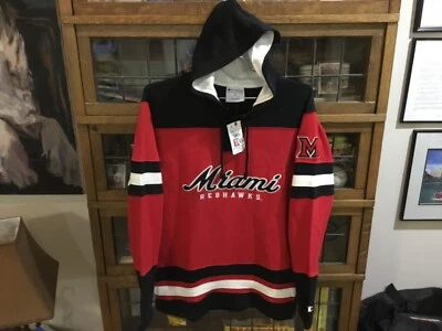 NUEVO CON ETIQUETAS Miami Ohio RedHawks Hockey CAMPEÓN Lacer SCRIPT Sudadera Talla M - Genial Foto 1 de 4
