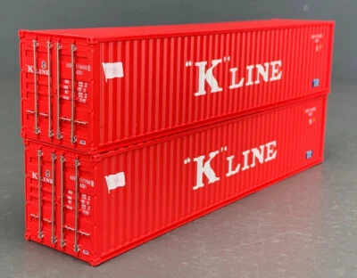 HO InterMountain 2-Pack “K-Line”" 40' Corrugated Container Red 30252-04 - Image 1 of 4
