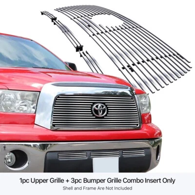For 2007-2009 Toyota Tundra Logo Show Stainless Steel Billet Grille Combo - Image 1 of 4