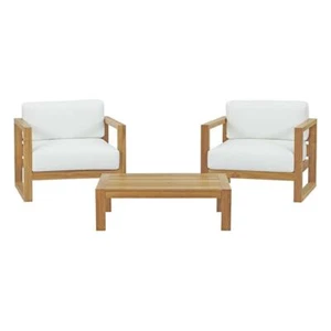 Upland 3 Piece Outdoor Patio Teak Set - Picture 1 of 8