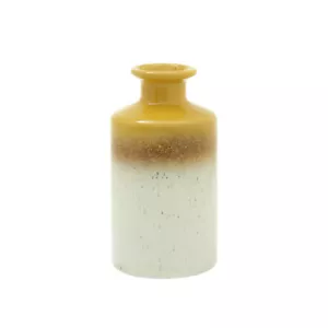 Kusso Mustard Ombre Small Vases with Slim Neck Painted - Picture 1 of 6