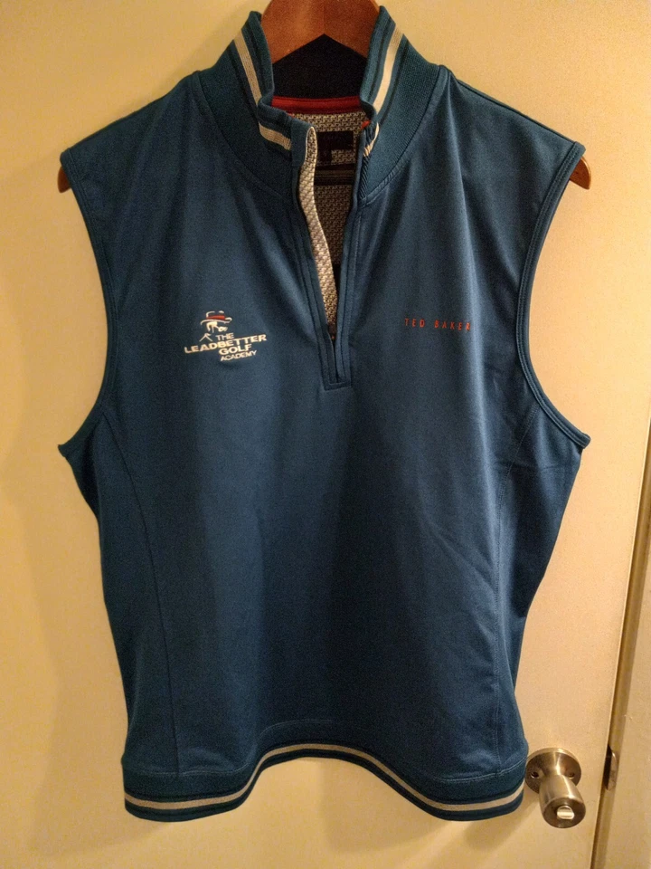 Мужской жилет Ted Baker Golf Leadbetter Golf Academy размер 5 бирюзовый синий - Изображение 1 из 4