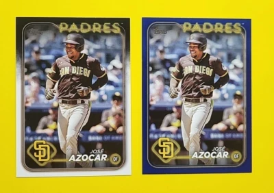 Jose Azocar - Padres - 2024 Topps Baseball Series 2 - Base & Blue Border - #423 - Image 1 of 2
