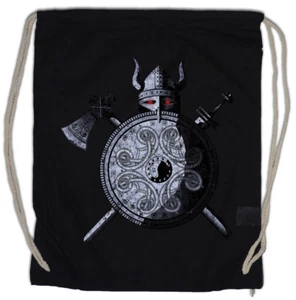 VIKING WARRIOR Turnbeutel Viking Ragnarök Loki Sword Shield Celtic Triskel - Picture 1 of 1