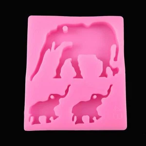 Elephant Earring Necklace Pendant Silicone Mould UV or Epoxy Resin - Picture 1 of 2