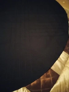 Schwarze Leinen ovale Tischdecke, 60" x 104" - Bild 1 von 1
