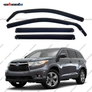 In-Channel Vent shade Window Visors Sun Rain Guards for 14-19 Toyota Highlander - Picture 1 of 16