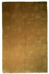 6x9' Two Tone Terra Cotta New Light Brown Modern Wool Handmade Rug B-79929 - Picture 1 of 12