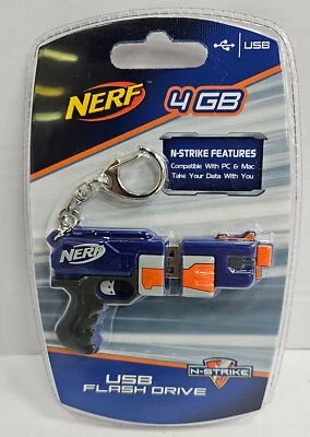 Nerf Portachiavi USB Flash Drive 4GB, Regalo Bambini Ragazzi Ragazza, Nuovo Sigillato - Immagine 1 di 2