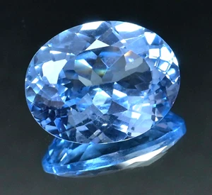 Natural Namibian Blue Jeremejevite 33.40 Ct Oval Certified Flawless Gemstone - Picture 1 of 8