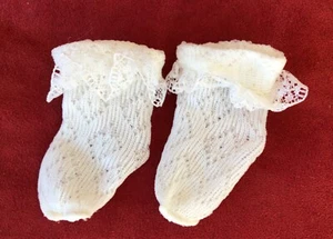 Puppensocken f. Puppen Gr. 50 -55 cm, beige 8x4 cm - Bild 1 von 1