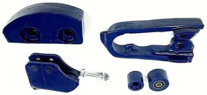 SUZUKI LT450R LTR450 SWINGARM CHAIN GUIDE, PREOTECTORS,GUIDE,ROLLER, BUFFER BLUE - Picture 1 of 3