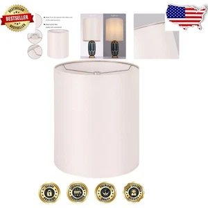 Stylish 14"x17" Linen Drum Lampshade - Modern Design for Table and Floor Lamps - Picture 1 of 10