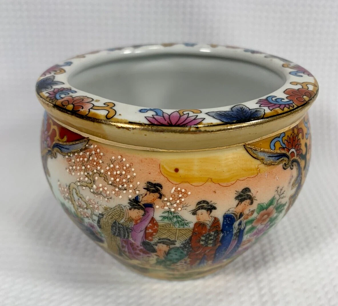 陶瓷多色老式原版古董日本花瓶| eBay