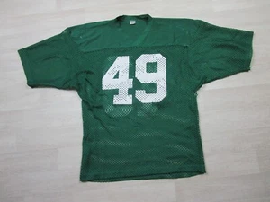 Vintage 80s Champion Mesh Football Practice Jersey Green #49 Size (XL) Nylon - Picture 1 of 14